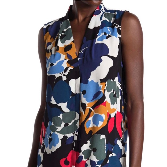 NWT HALOGEN Floral Sleeveless Blouse - Medium - Picture 2 of 7